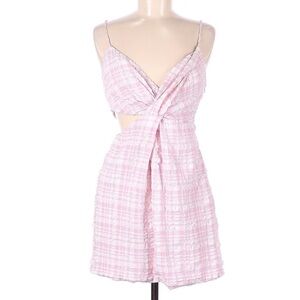 ZARA Pink Cute Plaid Casua Mini Sunl Dress Size small